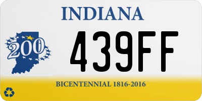 IN license plate 439FF