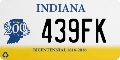 IN license plate 439FK