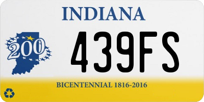 IN license plate 439FS