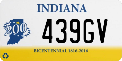 IN license plate 439GV