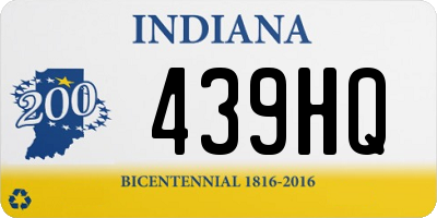 IN license plate 439HQ