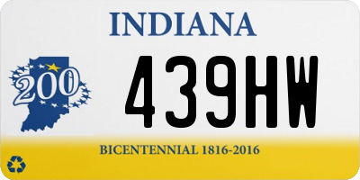 IN license plate 439HW