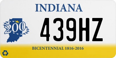 IN license plate 439HZ