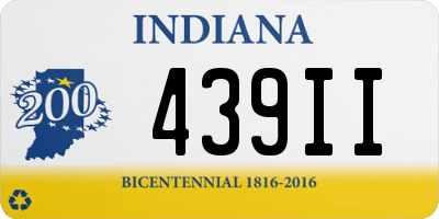 IN license plate 439II