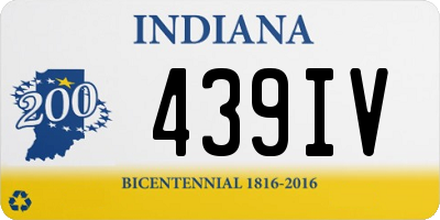 IN license plate 439IV