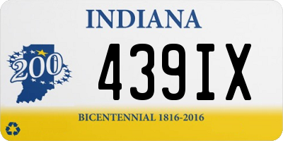 IN license plate 439IX