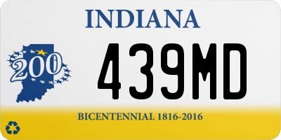 IN license plate 439MD