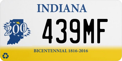 IN license plate 439MF