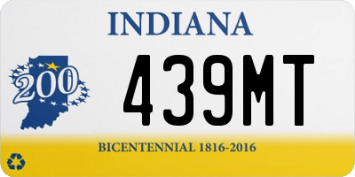 IN license plate 439MT