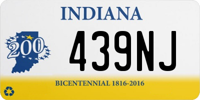 IN license plate 439NJ