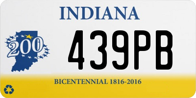 IN license plate 439PB