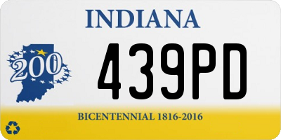 IN license plate 439PD