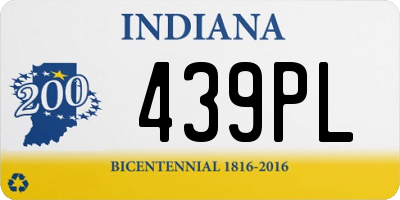 IN license plate 439PL