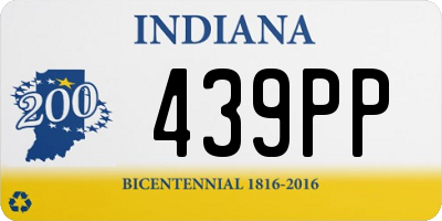 IN license plate 439PP