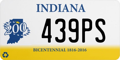 IN license plate 439PS