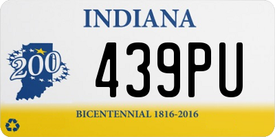 IN license plate 439PU