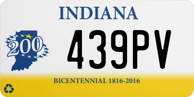 IN license plate 439PV