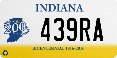 IN license plate 439RA