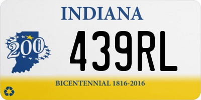 IN license plate 439RL