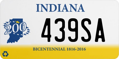 IN license plate 439SA