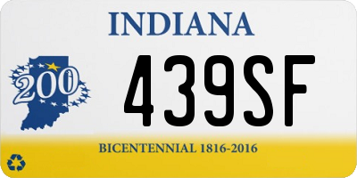 IN license plate 439SF