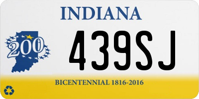 IN license plate 439SJ