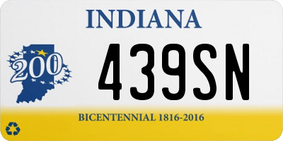 IN license plate 439SN