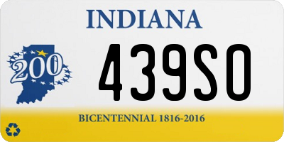 IN license plate 439SO