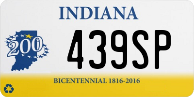 IN license plate 439SP