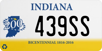 IN license plate 439SS