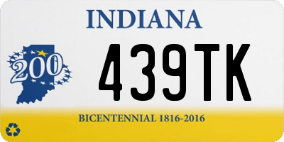 IN license plate 439TK