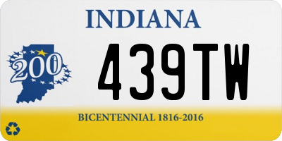 IN license plate 439TW