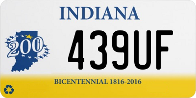 IN license plate 439UF