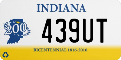 IN license plate 439UT