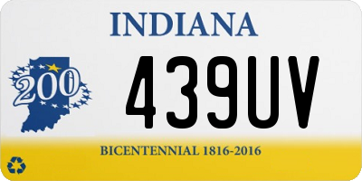 IN license plate 439UV