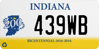 IN license plate 439WB