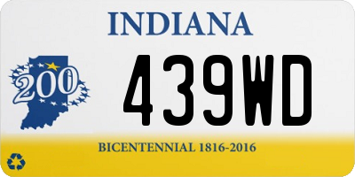 IN license plate 439WD