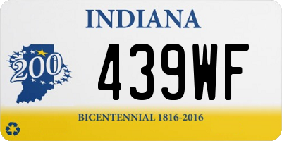 IN license plate 439WF