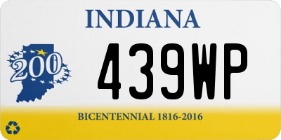 IN license plate 439WP