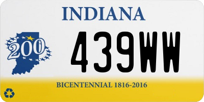 IN license plate 439WW