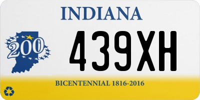 IN license plate 439XH