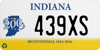 IN license plate 439XS