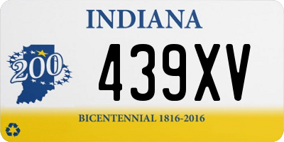 IN license plate 439XV