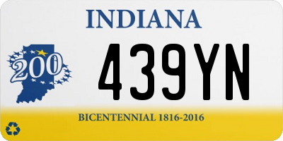 IN license plate 439YN