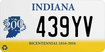 IN license plate 439YV