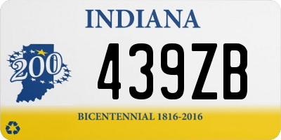 IN license plate 439ZB