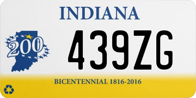 IN license plate 439ZG