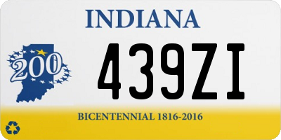 IN license plate 439ZI