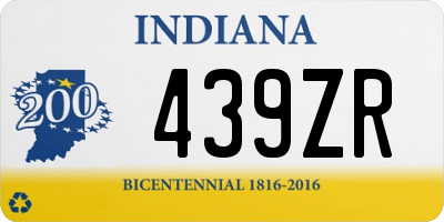 IN license plate 439ZR