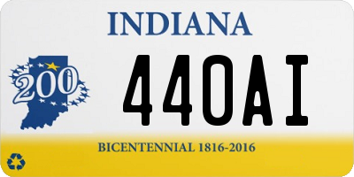 IN license plate 440AI